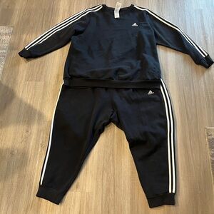 Adidas Women Black Tracksuit Set
